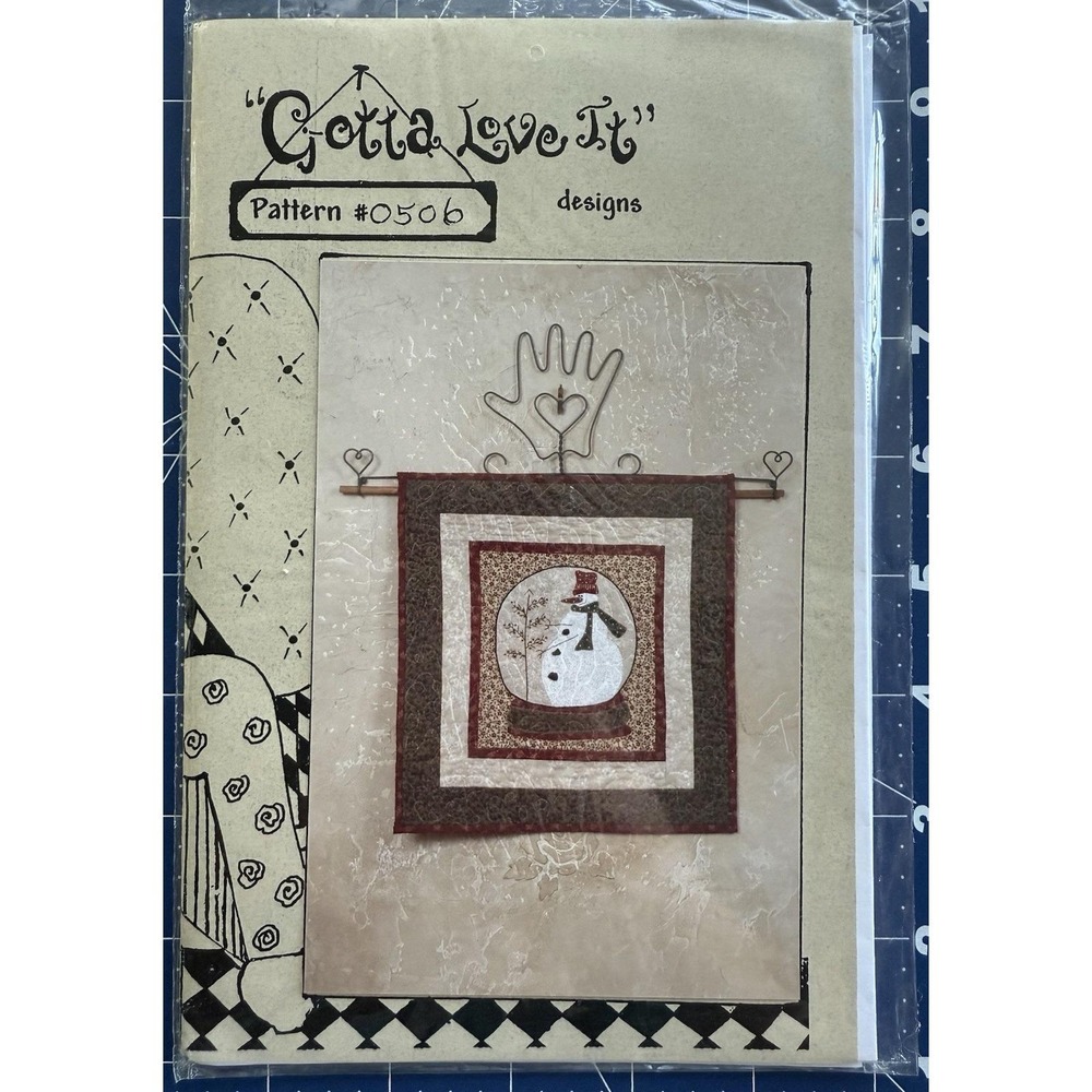 Gotta Love It Designs Wall Hanging Quilt Pattern Snow Globe Applique David Lily